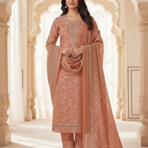 kands mehr | chanderi suit set (onion pink)