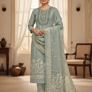 kands amanat | chanderi cotton suit set (lavender)