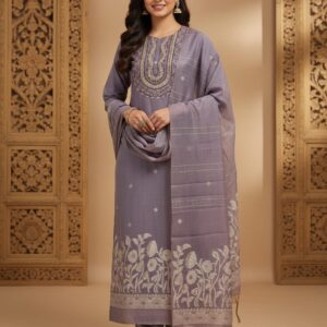 kands amanat | chanderi cotton suit set (lavender)